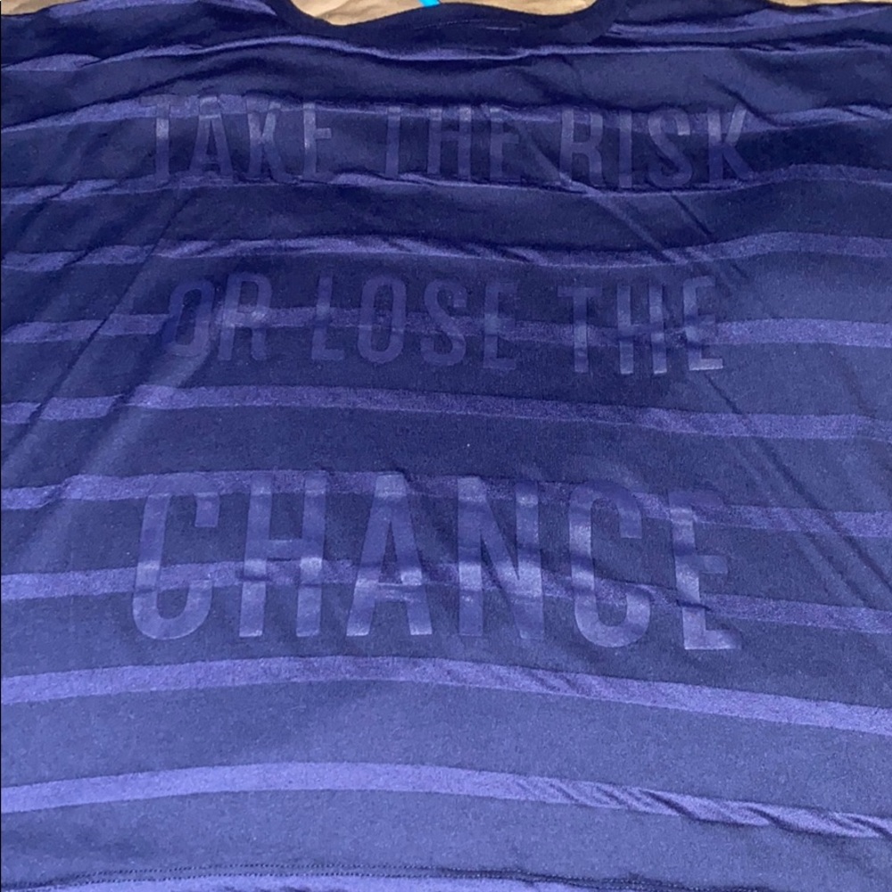 Cute work out shirt! Slightly see through